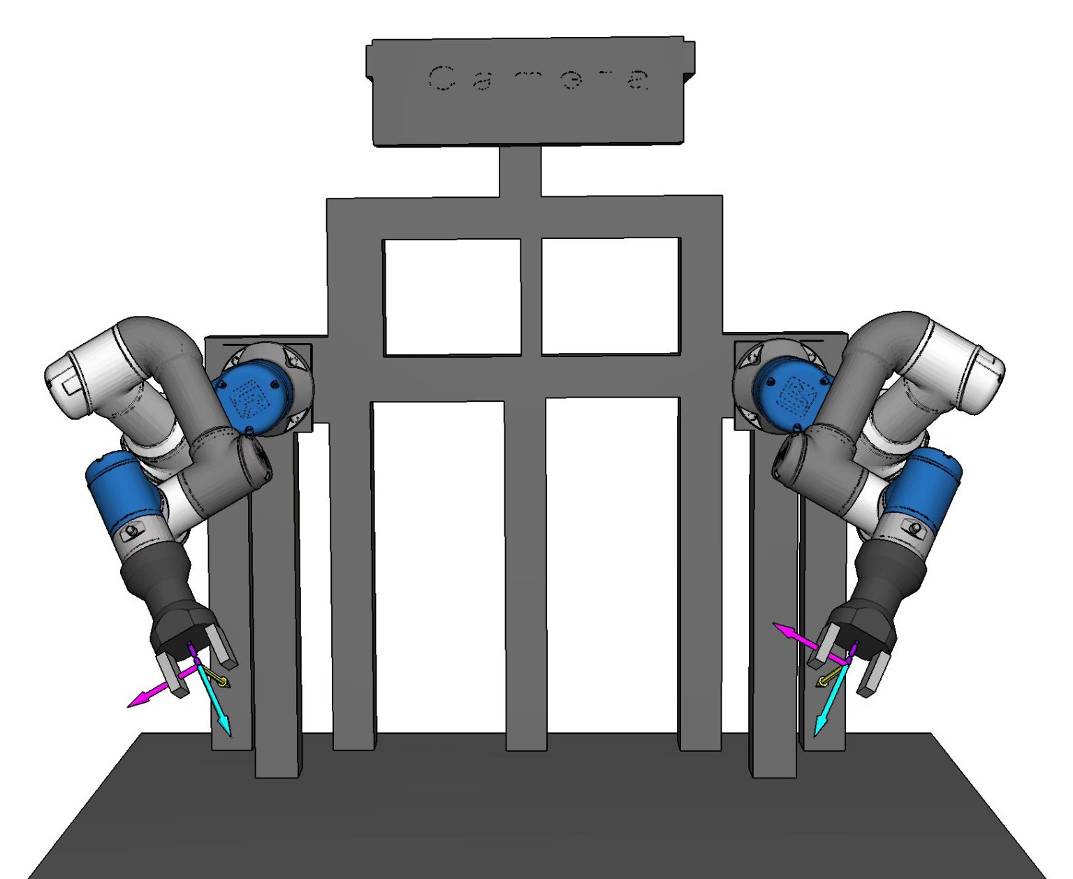 Fixed dual-arm experimental platform, CAD model
