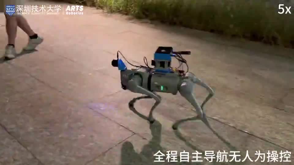 Third-party quadruped carrying OriginMind onboard hardware